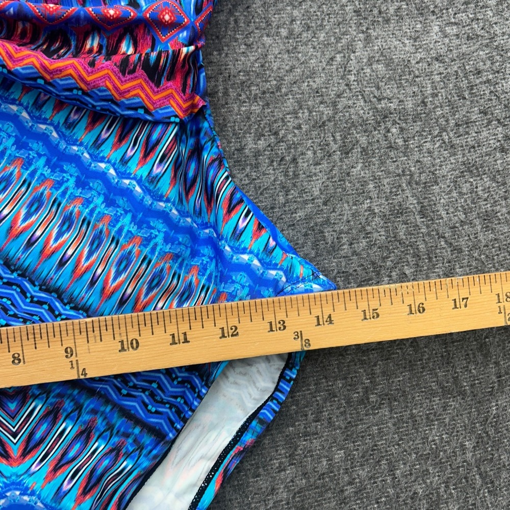 Miraclesuit Size 10 Casablanca Crisscross Escape One-Piece Blue Swimsuit - Picture 3 of 8
